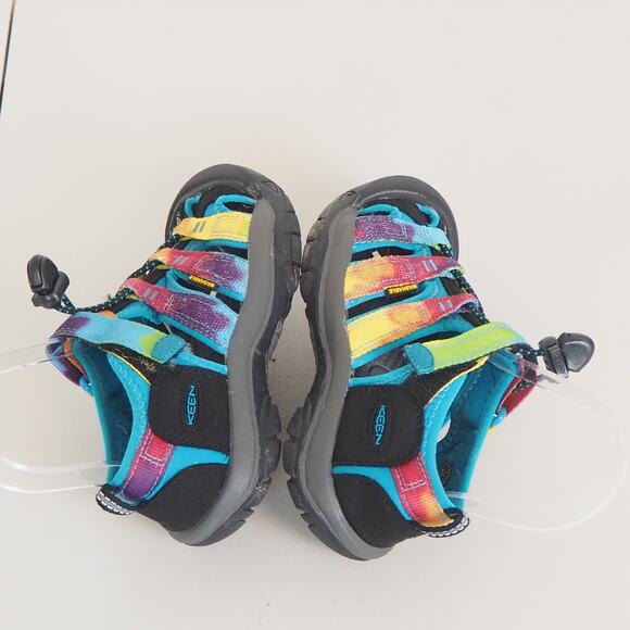 Keen Newport H2 Sandals Rainbow Tie-dye Waterproof Kids Size 12 Sandals - Picture 8 of 10
